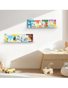 Estante Flotante Invisible HBlife 60 cm Acrílico Transparente 2