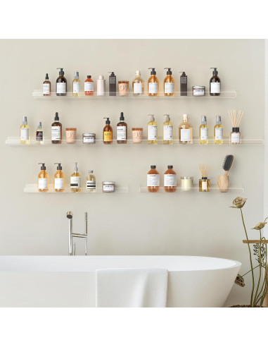 Estante Flotante Invisible HBlife 60 cm Acrílico Transparente