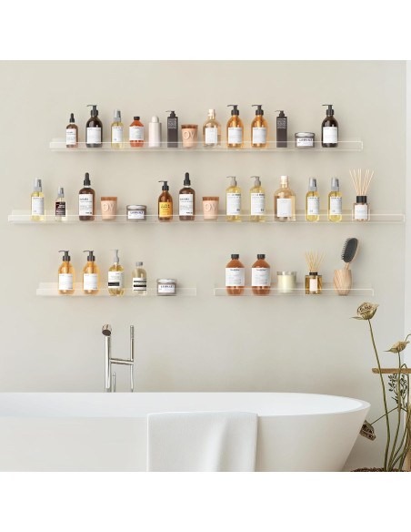 Estante Flotante Invisible HBlife 60 cm Acrílico Transparente