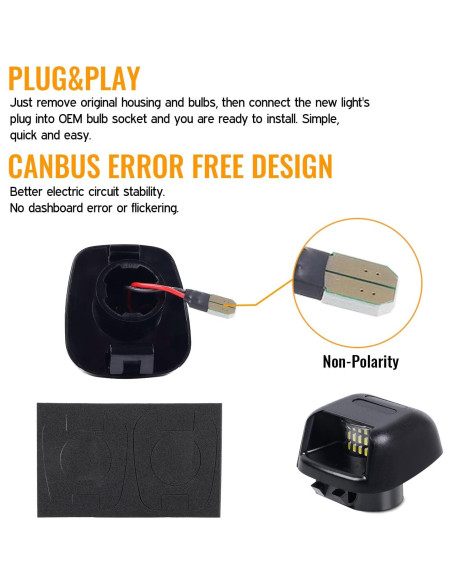 Luces de Placa LED Gempro Ámbar para Nissan y Suzuki