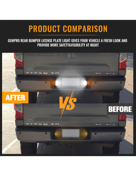 Luces de Placa LED Gempro Ámbar para Nissan y Suzuki