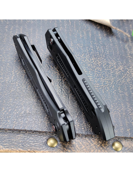 Cuchillo de bolsillo plegable Genérico 22 cm aluminio negro