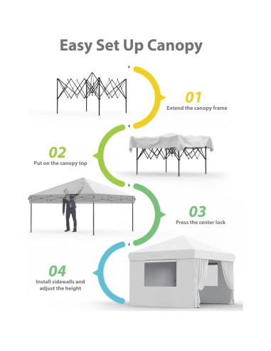 Carpa Plegable 3.05x3.05m OUTGOODS con 4 Paredes Removibles