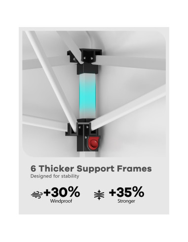 Carpa Plegable 3.05x3.05m OUTGOODS con 4 Paredes Removibles