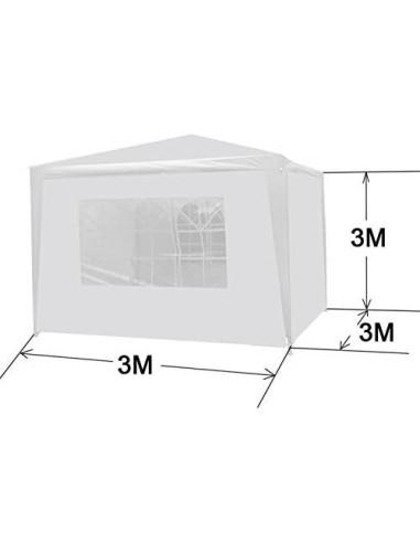 Carpa Gazebo F2C 3.05m x 3.05m Blanca con Paredes Removibles
