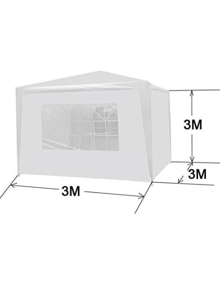 Carpa Gazebo F2C 3.05m x 3.05m Blanca con Paredes Removibles