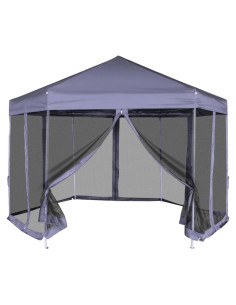 Carpa Plegable ZQQLVOO 3.6x3.1m Azul Oscuro con 6 Paredes