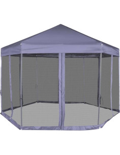 Carpa Plegable ZQQLVOO 3.6x3.1m Azul Oscuro con 6 Paredes 2