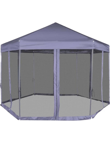 Carpa Plegable ZQQLVOO 3.6x3.1m Azul Oscuro con 6 Paredes