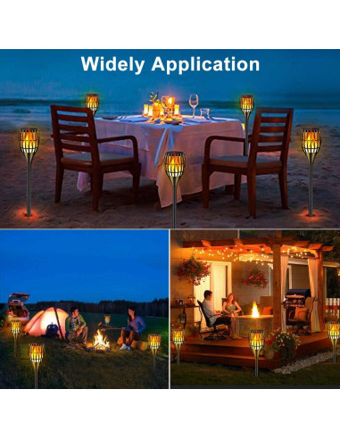 Luces de Antorcha Solar Ollivage 109 cm Efecto Llama IP65