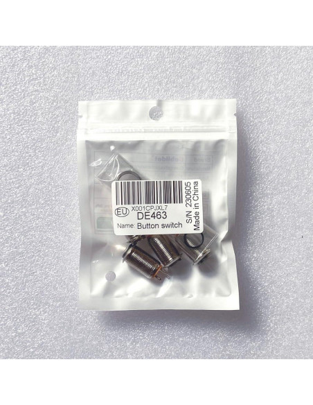 4 Interruptores de Botón Pulsador Metálico 12mm IP65 Gebildet