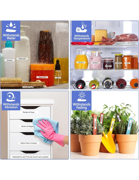 Cinta de Etiqueta Laminada Greencycle TZe-211 6mm Negra sobre Blanca - Paquete de 3