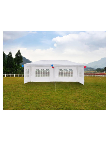 Carpa de Boda GOJOOASIS 3.05x6.1m Impermeable Blanca 4 Paredes