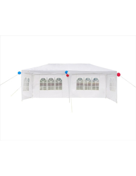 Carpa de Boda GOJOOASIS 3.05x6.1m Impermeable Blanca 4 Paredes
