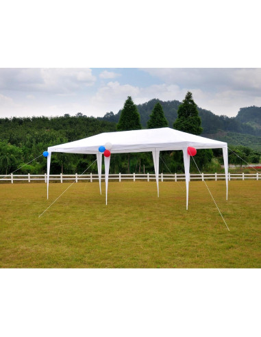Carpa de Boda GOJOOASIS 3.05x6.1m Impermeable Blanca 4 Paredes