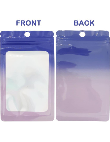 Bolsas Holográficas Flosius 100 Pcs 8x14 cm Ziplock A Prueba de Olores