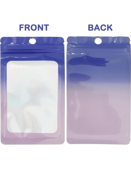 Bolsas Holográficas Flosius 100 Pcs 8x14 cm Ziplock A Prueba de Olores