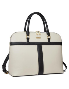 Bolso Tote para Laptop Telena de Cuero Vegano 15.6" Beige