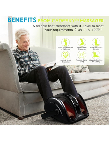 Masajeador de pies CARESKYpro FM801 con calor y 3 niveles