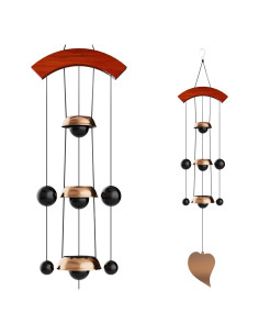 Campana de Viento de Cobre Rojo 66 cm Coobest para Jardín
