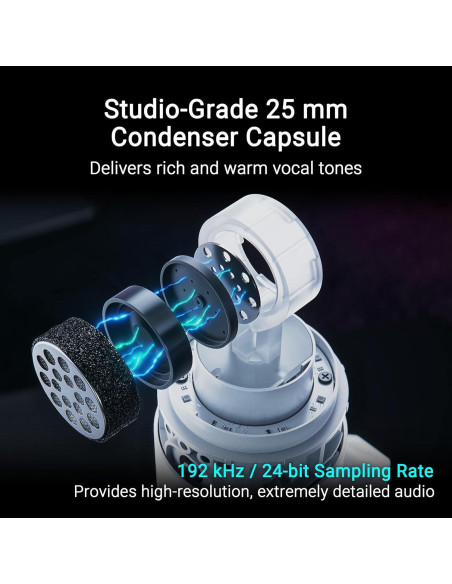 Micrófono de Juego Condensador ASUS ROG Carnyx Negro 192 kHz