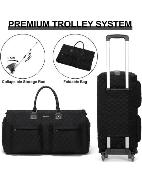 Bolsa de Ropa Modoker 3 en 1 con Ruedas 80L Negra