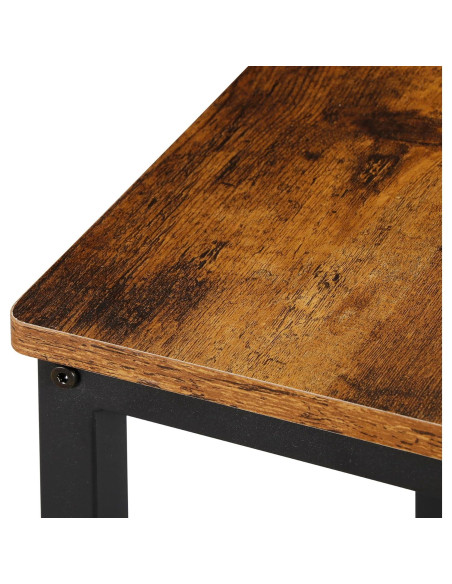 Juego de 2 Taburetes de Bar SUPER DEAL 66 cm Metal y Madera