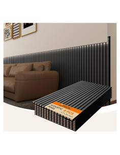 Paneles Acústicos Absorbentes Upick 8 Piezas 121.9x61 cm Negro Mate