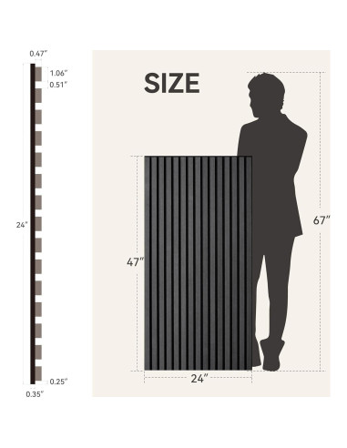 Paneles Acústicos Absorbentes Upick 8 Piezas 121.9x61 cm Negro Mate