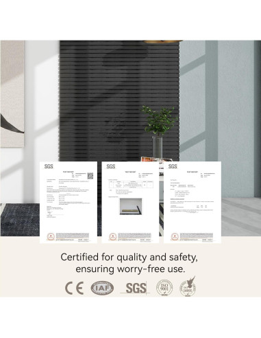 Paneles Acústicos Absorbentes Upick 8 Piezas 121.9x61 cm Negro Mate