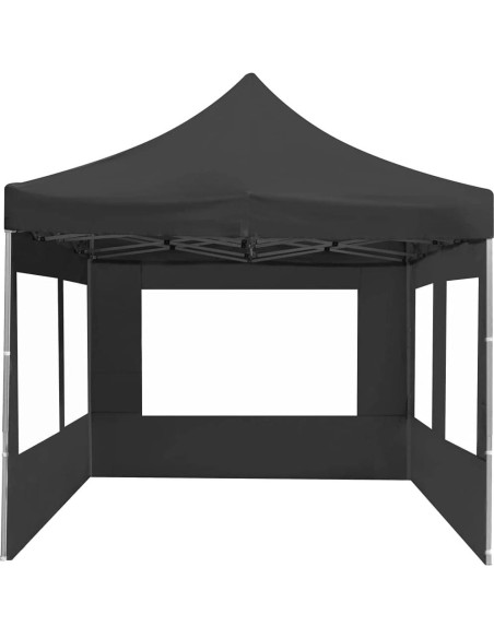 Carpa de Fiesta Plegable KCCLVER 5.7x3m Antracita con Paneles
