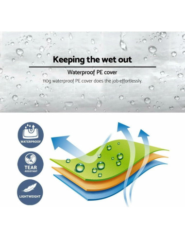 Gazebo de Jardín Wheloy 10x6m Blanco con 6 Paredes Desmontables