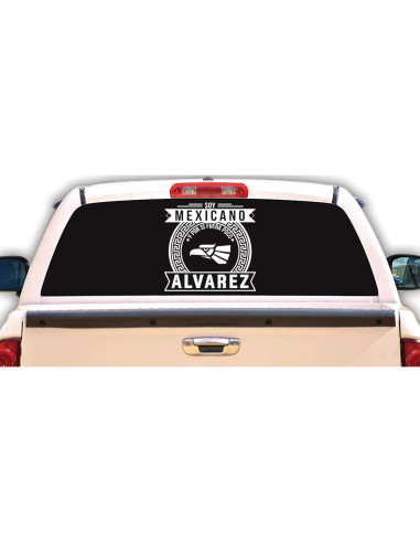 Calcomanía Personalizada Mexicana Alvarez 7x7 para Carro