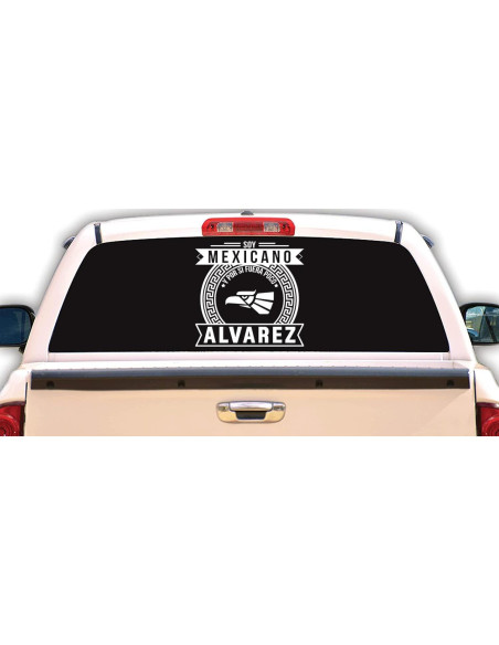 Calcomanía Personalizada Mexicana Alvarez 7x7 para Carro