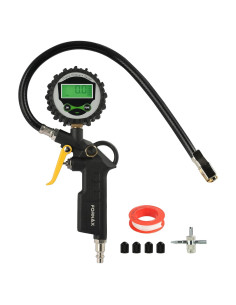 Inflador de Neumáticos Digital FORNAX con Manómetro 200 PSI