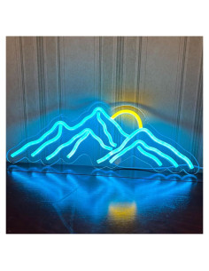 Luz de Neón DAKABUKA Montaña Azul Hielo 42x15cm USB