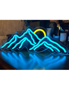 Luz de Neón DAKABUKA Montaña Azul Hielo 42x15cm USB 2