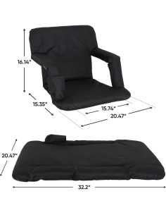 Silla de Estadio Portátil Oteymart Ancha 15.74-20.47 cm Ajustable 2
