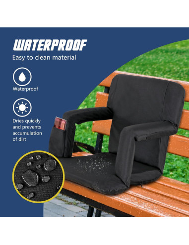 Silla de Estadio Portátil Oteymart Ancha 15.74-20.47 cm Ajustable