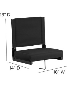Juego de 2 Sillas de Estadio BizChair Acolchadas 226.8 kg 2