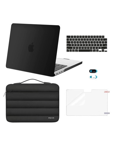 Funda Dura Mosiso para MacBook Pro 14" 2021-2025, Negro