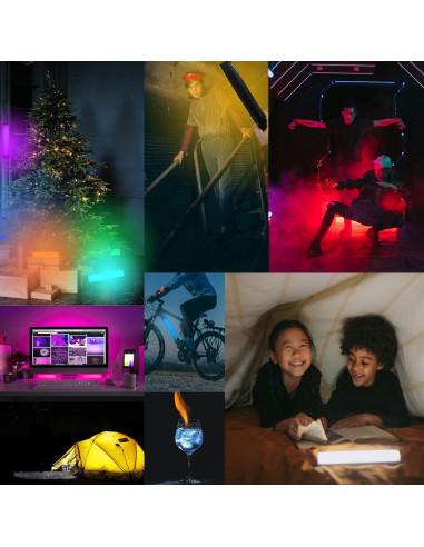 2PACK Luz LED RGB Portátil HAFOKO con Batería 3000mAh