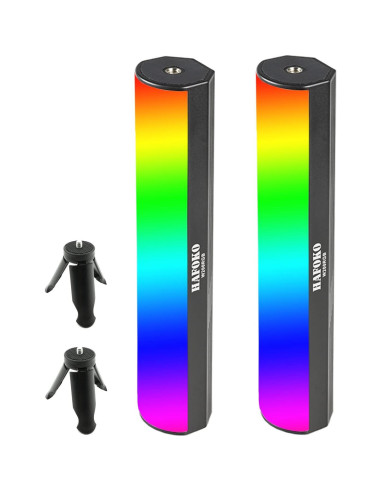 2PACK Luz LED RGB Portátil HAFOKO con Batería 3000mAh