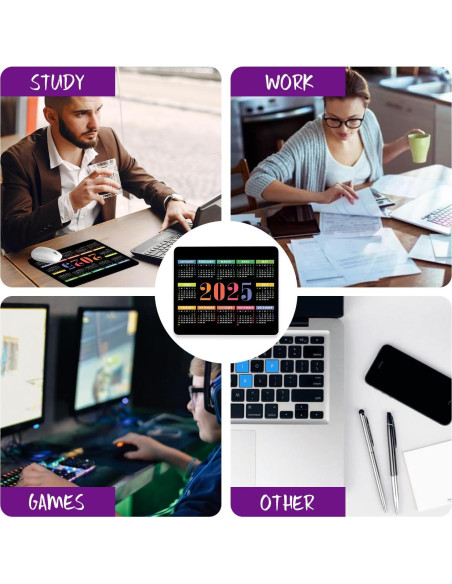 Alfombrilla de Ratón Ghatobty Calendario 2025 24.1x20.3 cm