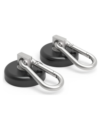 Ganchos Magnéticos Ant Mag 36.29kg con Mosquetón - 2 Pack