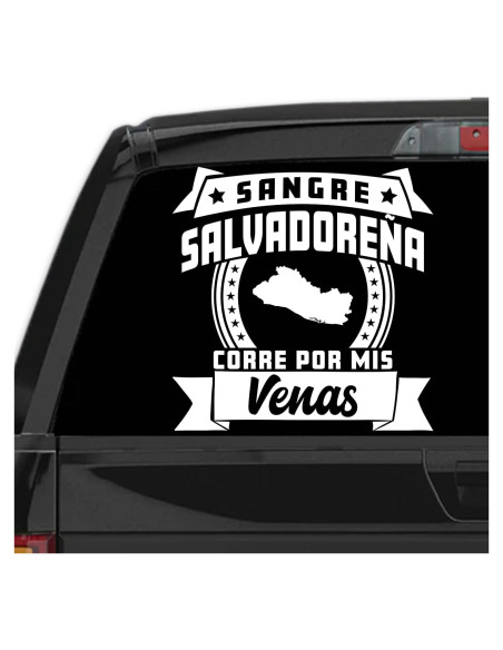 Calcomanía para Autos Sangre Salvadoreña 12.7x12.7 cm