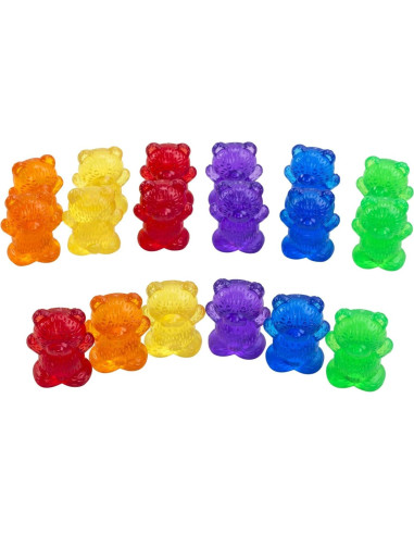 Osos Contadores Translúcidos 72 Piezas - Descuento Suministros