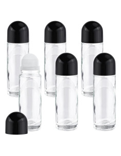 6 Botellas de Vidrio Roll On Lokusel 70ml para Aceites y Perfumes