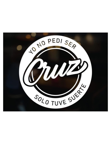 Calcomanía Personalizada para Carro Cruz - 12.7 cm x 12.7 cm