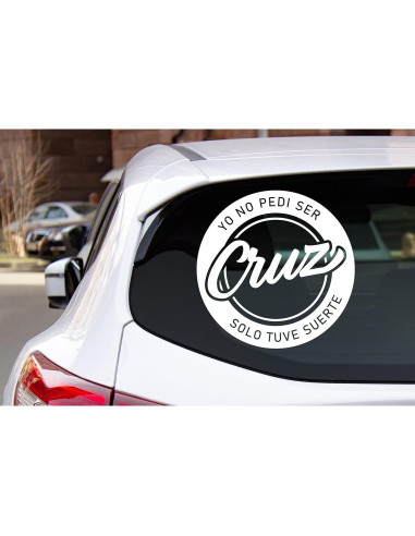 Calcomanía Personalizada para Carro Cruz - 12.7 cm x 12.7 cm